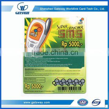 Fancy Design Competitive Price Design Recharge Card With Barcode Pvc