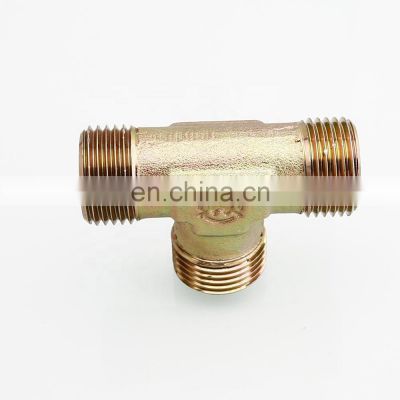 JIC NPT SAE BSP  hydraulic hose fitting crimper tube crimp Tee fittings