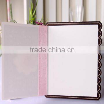 High Quality Fancy Design Wooden Laser Cut Wedding Invitation Card