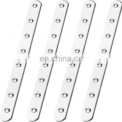 Stainless Steel Straight Brackets Corner Brace Connector Furniture Flat Metal Bracket