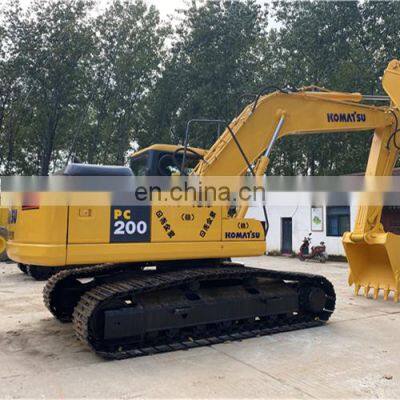 Low working hours komatsu pc200 pc200-7 pc200-8 pc200-6 second hand crawler excavator with breakerline