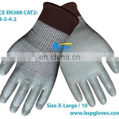 Heavy Duty Blue Latex Rough Dipped Aramid Fiber Fire Proof Anti Cut Resistant Work Gloves photo-5
