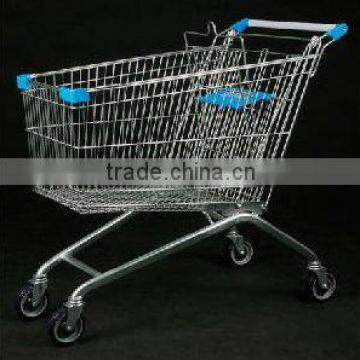 metal cart shopping double level plastic basket go cart