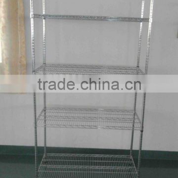 Chrome surface treatment wire display shelf & rack