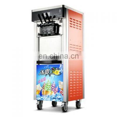 automatic ice cream cone machine  soft serve ice cream cone making machine three flavors ice cream for sale