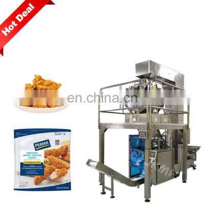 Multi-head Weigher Automatic Weighing Fried Food Packing Machine Fried Chicken French Fries Packing Machine