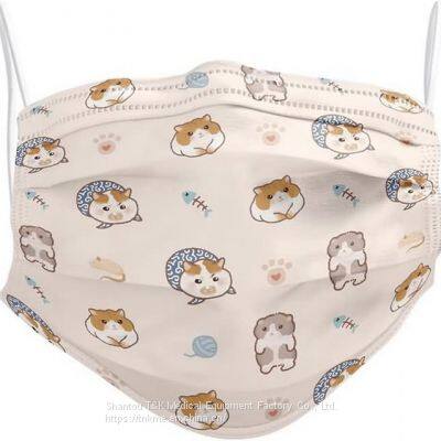 3 Ply Type I Medical Disposable Mask for Adult (Cartoon) CE Marked and Meets the Requirements of EN14683:2019 Type I photo-2