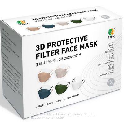 KF94 3D Fish Shape Protective Filter Face Mask 5 Colors is Meets the Requirements of GB2626-2019 photo-2