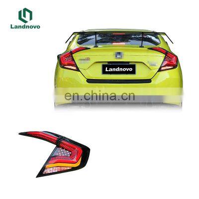 Landnovo body parts car assembly taillight led lamp replacement For Honda Civic Star Style 16-21 led tail light