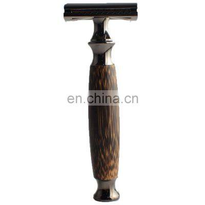 High Quality Natural Bamboo Material Double Edge Adjustable Bamboo Razor