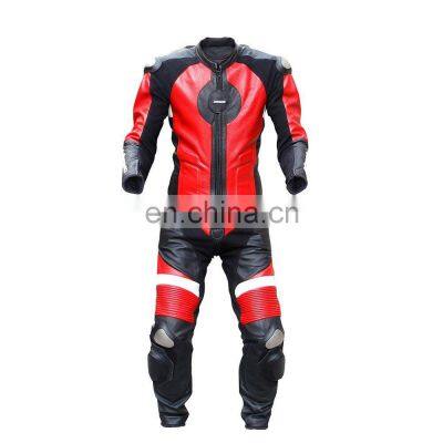 Custom Made 100 % Cowhide Leather Racing Motorbike Motorcycle Racing Suit One Piece