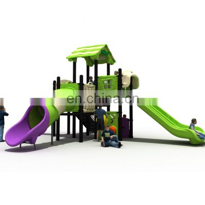 Outdoor Treehouse Playground Backyard Equipment with Slide