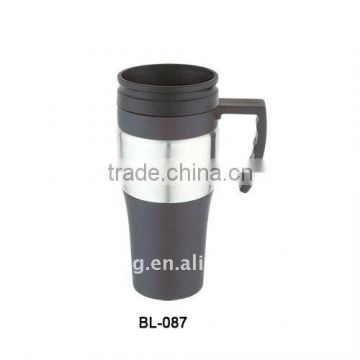 14oz double wall stainless steel travel auto coffee mug with handle and leakproof lid                        
                                                Quality Choice