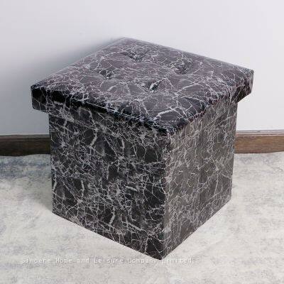 PVC Toilet Ottoman With Pattern