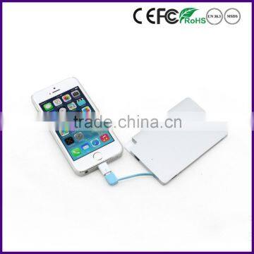 Hot 2015 2500mah credit card rohs battery charger for smartphone