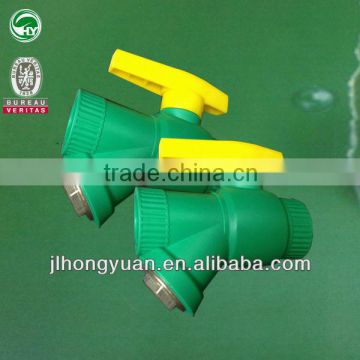 PP-R Y-pattern filter ball valve/plastic ball valve with y type strainer