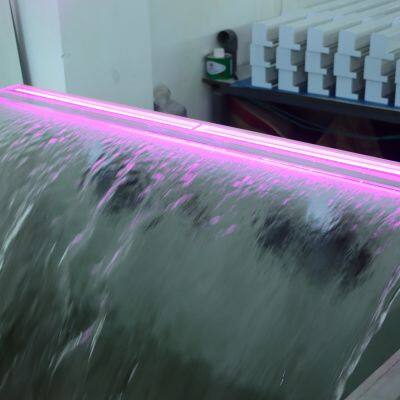 RGB LED Waterfall Light for Garden Pool Decoration Replaceable Strip Water Descent Fountain photo-2