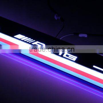 For G500 led moving scuff sill plate light white/red/blue auto accessory flash door sill light