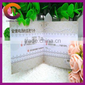 Folded two sides printing paper custom elastic string tags