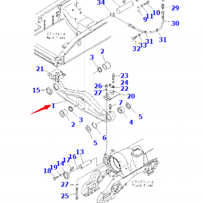 The Mine EQUALIZER BAR195-50-00281 is Suitable for Komatsu D375A-5D and D375A-6 photo-3