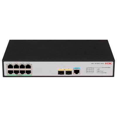 H3C S5130V2-10P-HPWR-LI Enterprise POE Switch - 8 Gigabit Ethernet + 2 SFP Ports, Layer 2/3 Managed Switch