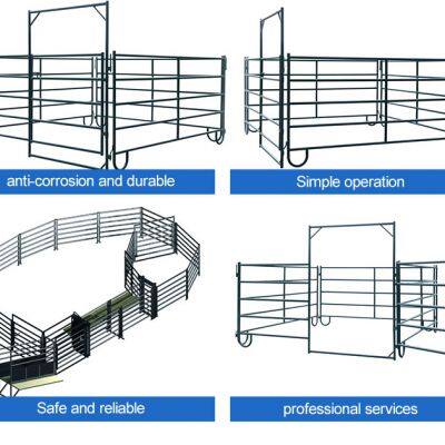12 ft Portable Heavy Duty Galvanized Metal Round Pen Cattle Corral Livestock Farm Horse Yard Fence Panels photo-4