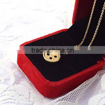 Gold Necklace Designs in 10 Grams Button Girlfriend Lucky Necklace photo-2