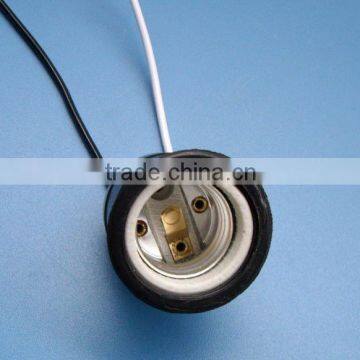 Fujian factory direct sale E27 edison screw black bakelite lampholder with wire CE approved