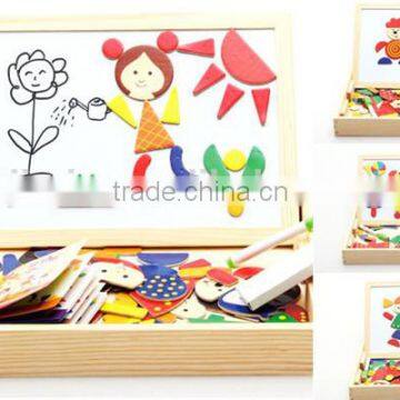 high quallity wooden magnetic diy jigsaw puzzle game