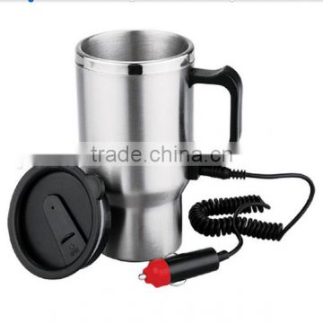 Stainless Steel Auto Heated Travel Coffee Tea Mug Cup With Car Charger                        
                                                Quality Choice