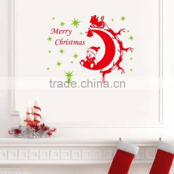 ALFOREVER vinyl RED Moon art design christmas decals,vinyl christmas sticker