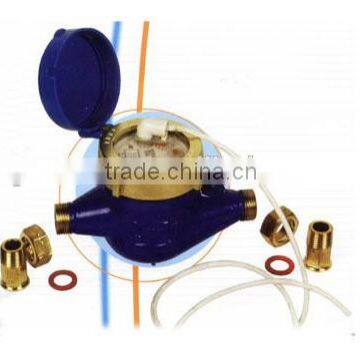 Direct reaing remote rotary vane wet type water meter