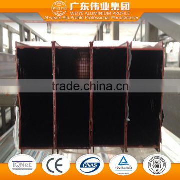 6063 T3-T8 0.8-1.4mm aluminum extruded for curtain wall with wood-effect finish