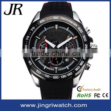 2015 new fashion 5 atm stainless steel watch with rubber color