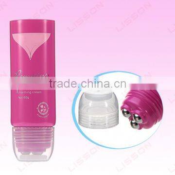 70ml to180ml Cosmetic Round Chest Cream With Stainless Massage BallRoller