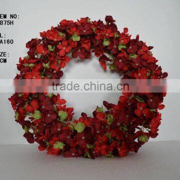 artificial flowers wreath for home decoration/artificial flower head wreaths/