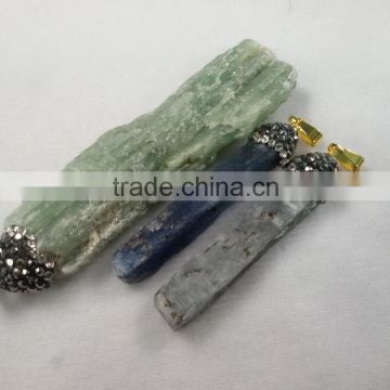 Natural wholesale kyanite stick pendant fittings accessories