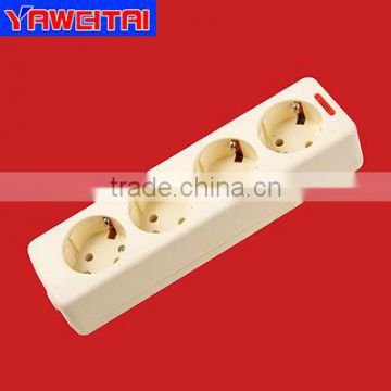 4 gang extension socket with earthing/grounding