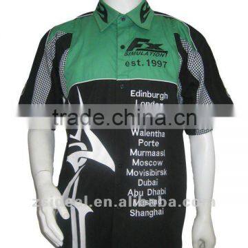Men's promotion car/motor customized racing team shirt