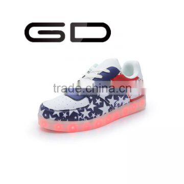 GD China supply OEM and ODM accepted flag customize LED shoes footwear