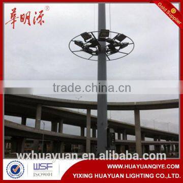 Galvanized steel elevator high mast pole