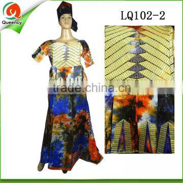 Guangzhou Clothing African Women Wear Bazin Riche Dress Fashion Lady Maxi Dress Clothing photo-4