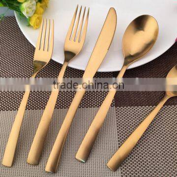 24PCS Gold-plated Color Flatware Cutery Set 4150 photo-2