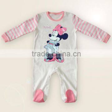 Minnie printing spring newborn baby clothing new design fashion baby romper