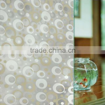 PVC frosted indoor flower design decoration adhesive glass window film