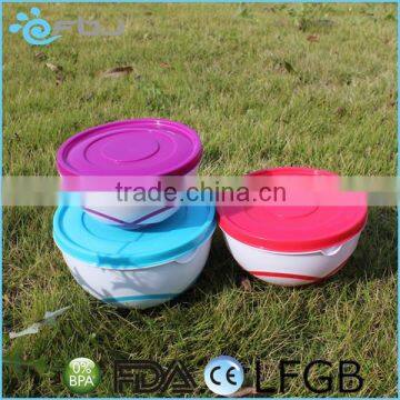 Color Plastic Microwave Food Container Set