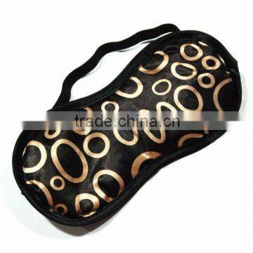 wholesale soft comfortable new design special black satin custom printed eye mask