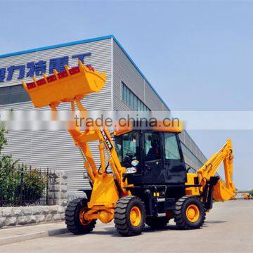 articulated backhoe loader with joystick