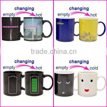 Factory custom christmas santa claus ceramic color changing mug/christmas heat sensitive coffee mug wholesale price