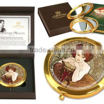 CARMANI handbag mirror ALFONS MUCHA Design